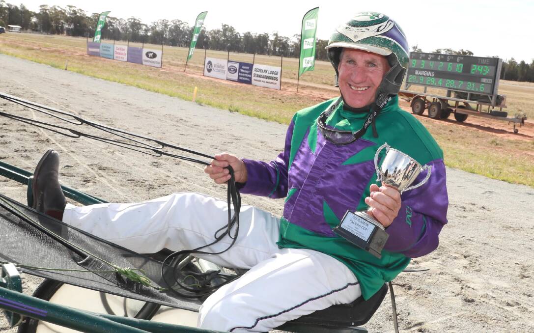 HOPEFUL: Mirrool trainer-driver Steve Maguire will be represented by Major Roll in the Riverina Championships. Pictures: Les Smith