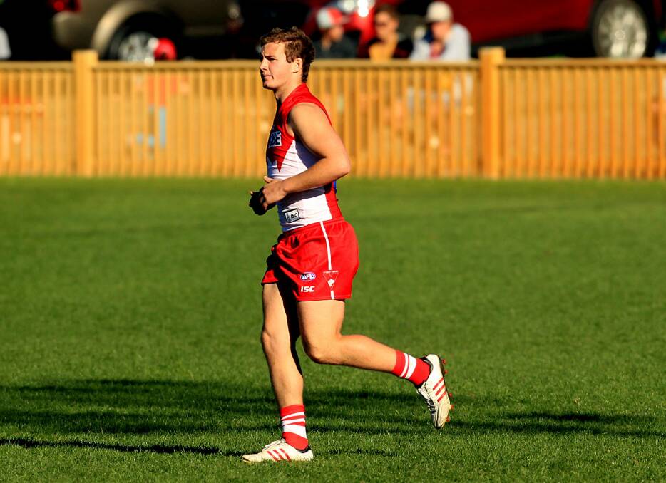 KEY SIGNING: Joshua Avis, in action for Sydney Swans reserves, has signed with Northern Jets for the 2018 season. Picture: Simone De Peak