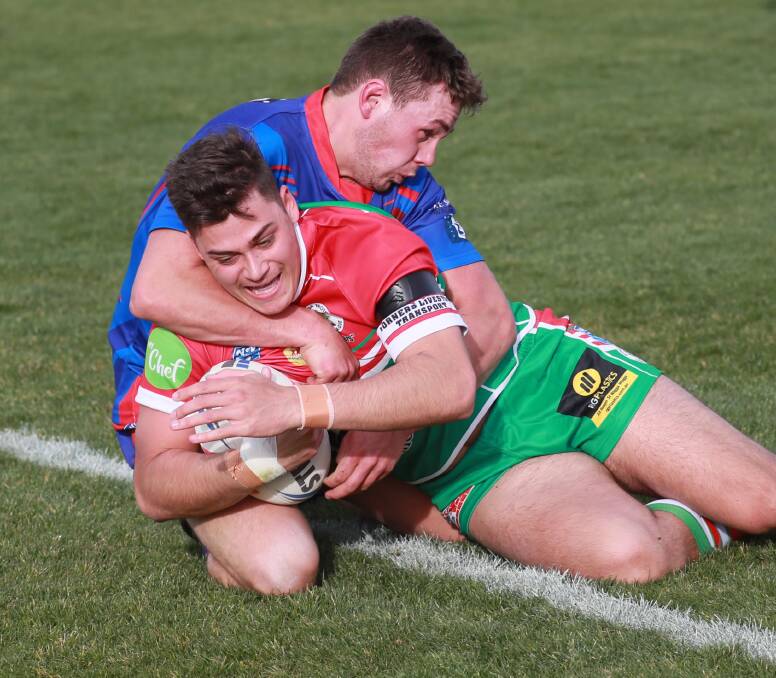 Edan Price scores in Brothers' win over Kangaroos last Saturday. Picture: Les Smith
