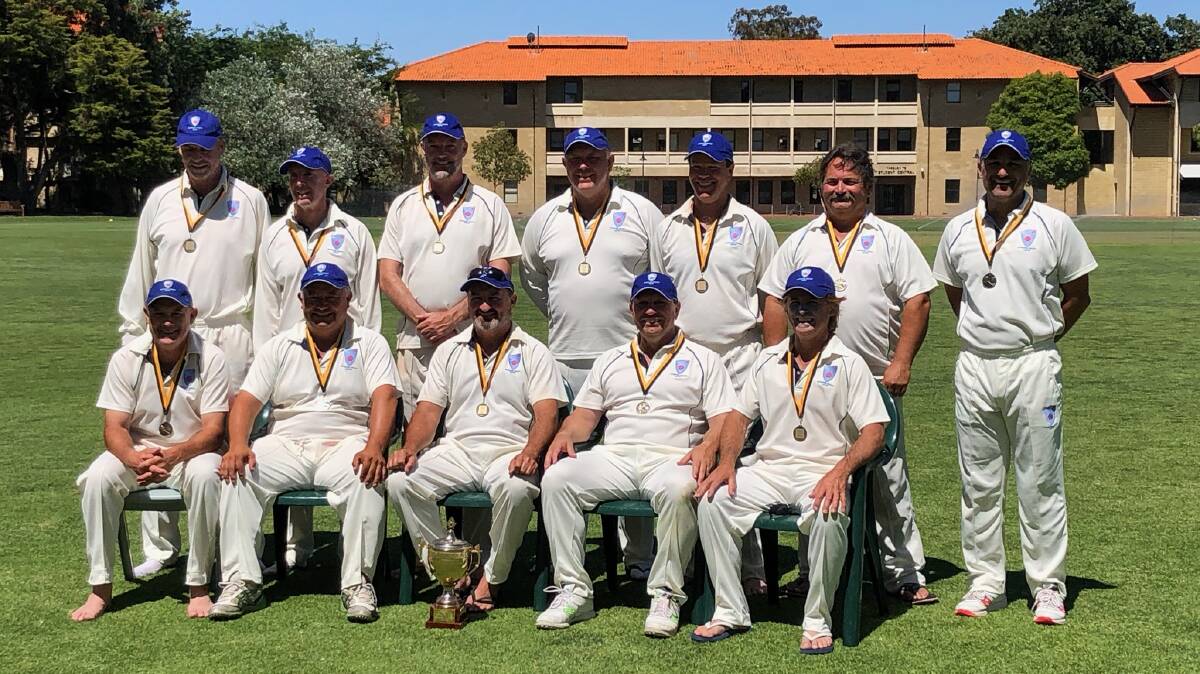 The NSW Kangaroos team that won the division two title at the Australian Veterans National Over 50s Championships.