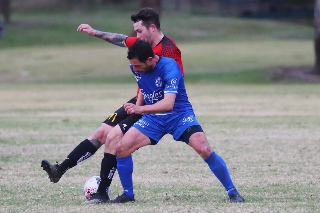 IN DOUBT: Accomplished Hanwood footballer Joe Schirripa is a '60-40 chance' to face Henwood Park in the top of the table clash on Sunday in Wagga. Picture: Emma Hillier