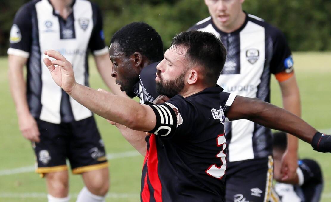 STRONG SIGNS: Morris Kadzola made an impressive start to Wagga City Wanderers' season despite a 4-2 loss in Canberra.