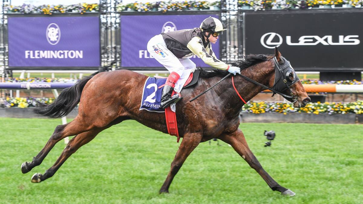 Our Last Cash scoring at Flemington earlier this campaign. Picture by Racing Photos