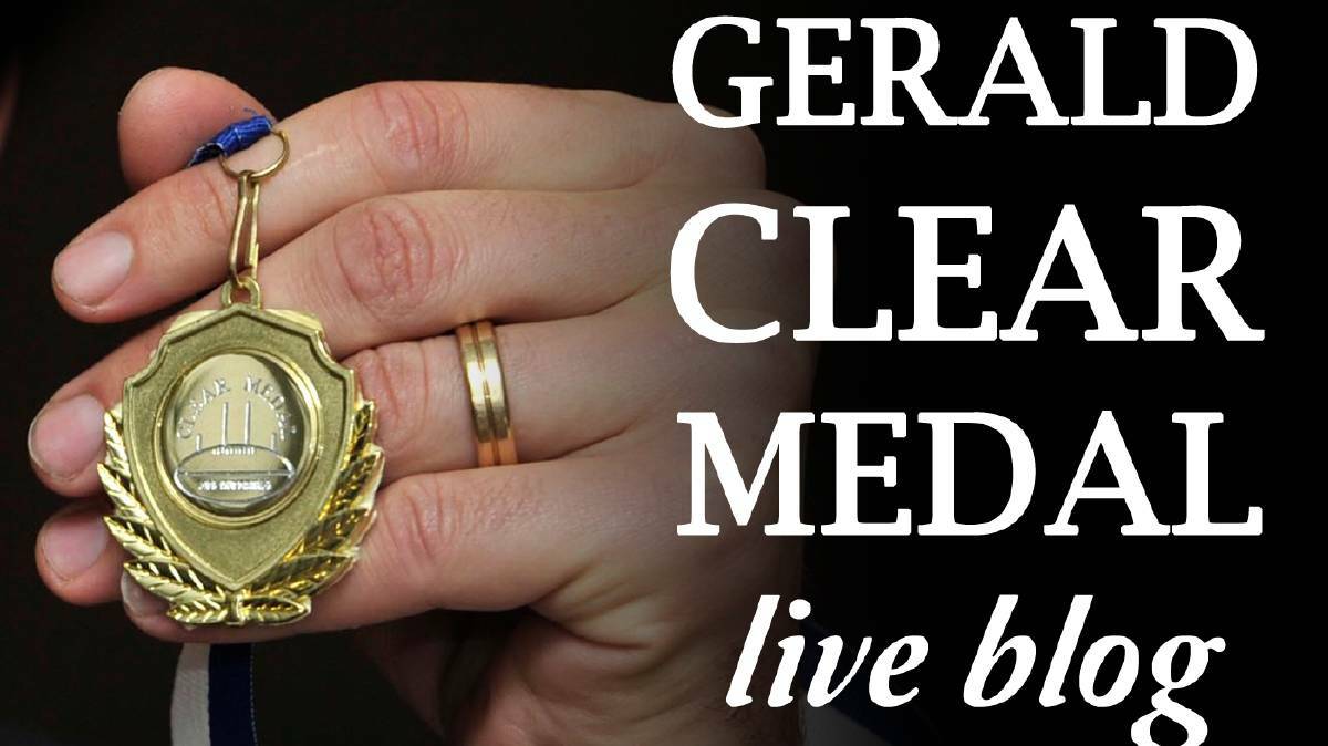 Gerald Clear and Marilyn Brooks Medal live blog