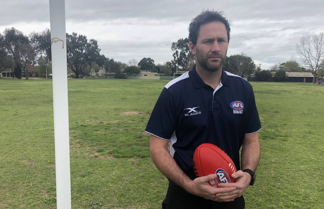 ALL OVER: AFL community football manager for regional NSW and ACT, Marc Geppert, was disappointed to deliver the bad news about local football seasons on Sunday. Picture: Matt Malone