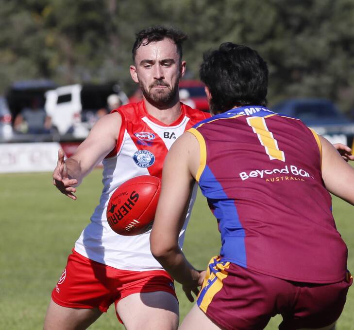 Alex Page in action for Griffith against Ganmain-Grong Grong-Matong during the season. Picture by Les Smith