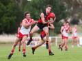 EQUAL TREATMENT: Marrar's Toby Lawler marks in a trial game against Riverina League club Griffith last year. AFL Riverina chairman Michael Irons says all clubs were treated fairly in the application process, no matter their background. 