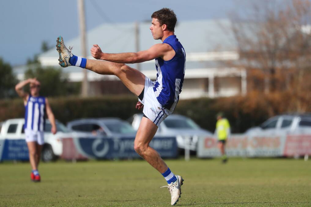 Luke Gerhard in action for Temora this year. Picture: Emma Hillier