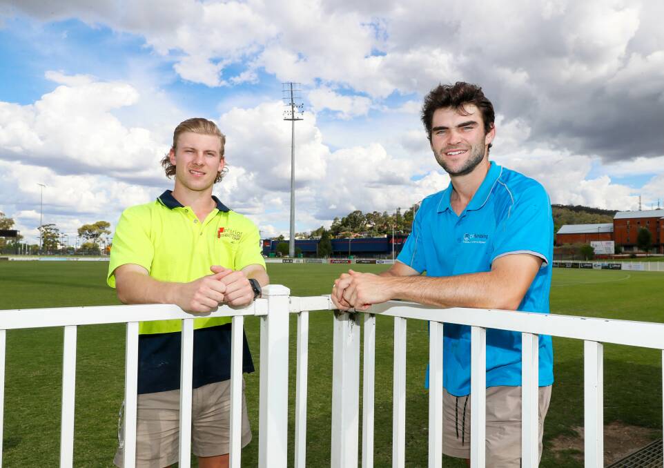 Turvey Park's Jack Haggar and Wagga Tigers' Ben Kelly are off to the Gold Coast after signing with Broadbeach for next year. Picture by Les Smith