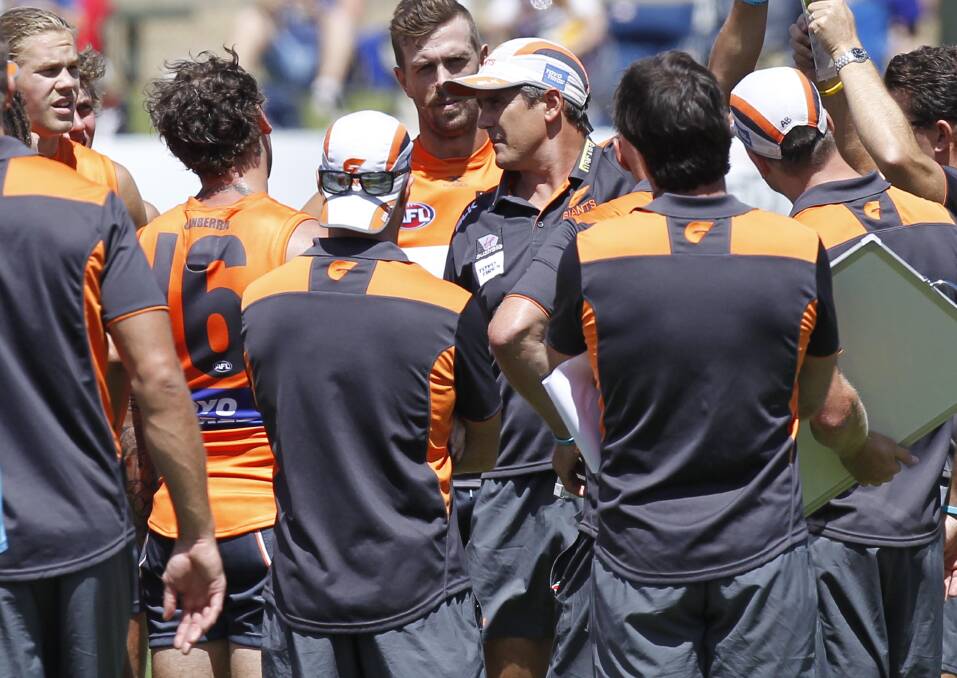 The Giants, headed by coach Leon Cameron, will return to the Riverina in March. Picture: Les Smith