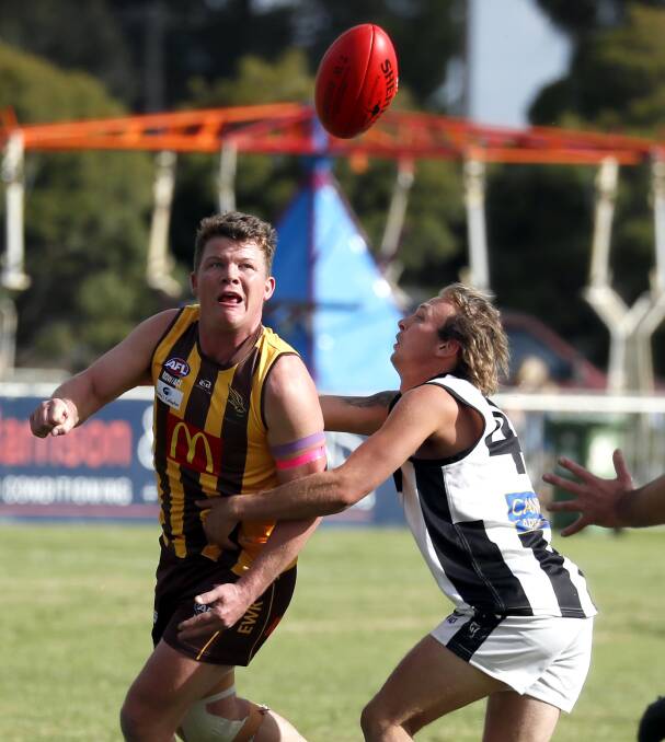 SUSPENDED: East Wagga-Kooringal's Dan McCarthy in action against The Rock-Yerong Creek. He will miss the next two games due to a two-game suspension. Picture: Les Smith