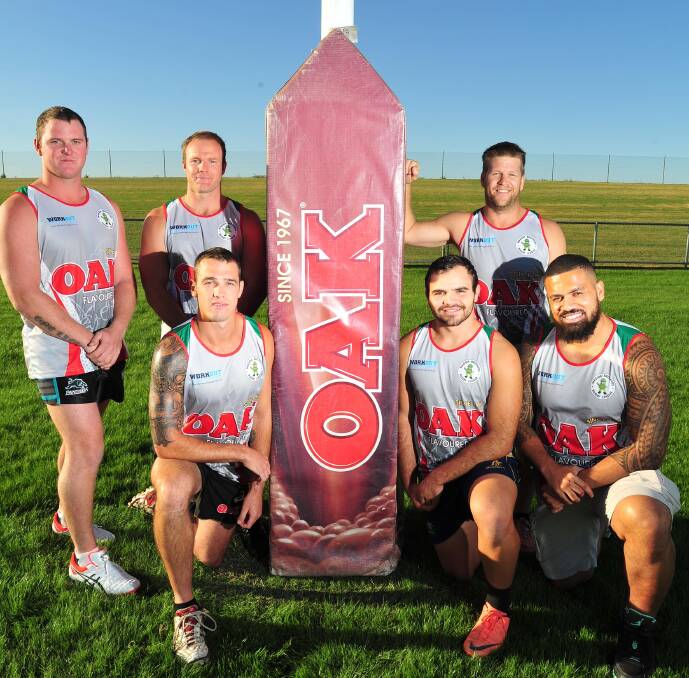NEW RECRUITS: New Brothers players (back from left) Steve Arnold, Doc Halliday, Ben Black, (front) Zac Studders, Kirren Roughley and Jason Lagaali. Picture: Kieren L Tilly