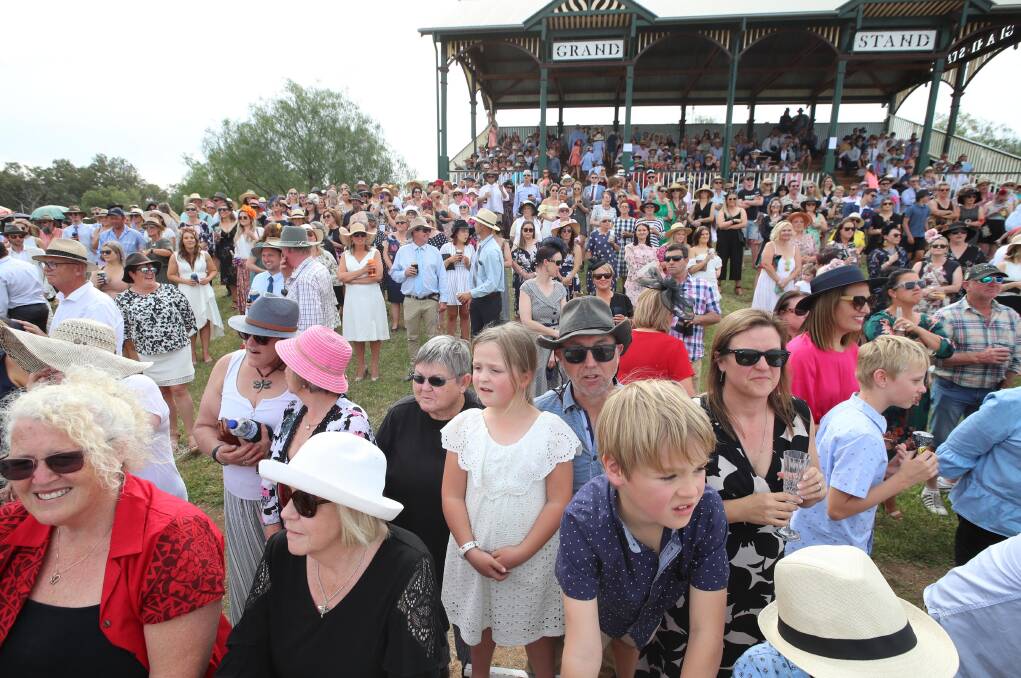 A big crowd attended the Lockhart Picnic Races when it was last held back in 2019. The club is going to push on with an event on Friday despite the cancellation of the race meeting. Picture by Les Smith