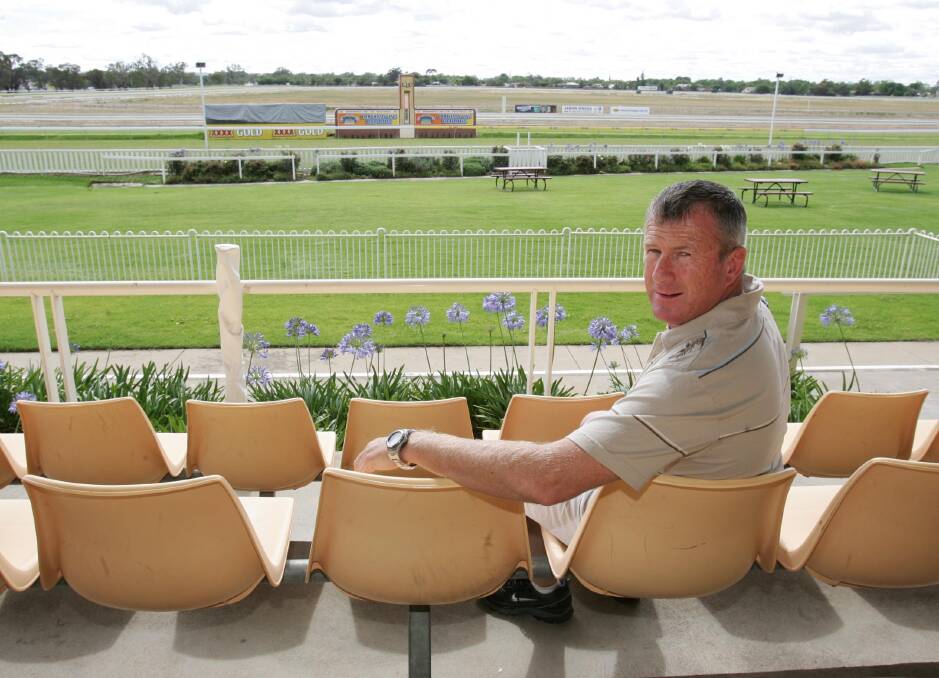 BIG MOMENT: Former Wagga man Bryan Lynch when he was back home at the Murrumbidgee Turf Club in 2008. On Sunday he will saddle up Classic Causeway in the Kentucky Derby. 