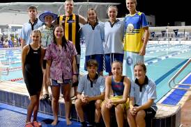 Mater Dei Catholic College's age champions after their swimming carnival last Thursday night at Oasis Aquatic Centre. Picture supplied