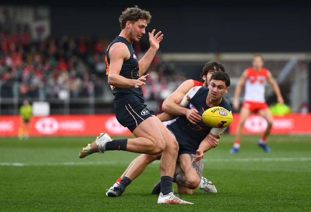IN FORM: Harry Perryman had 29 disposals in Greater Western Sydney's elimination final win over Sydney at University of Tasmania Stadium on Saturday. Picture: Getty Images