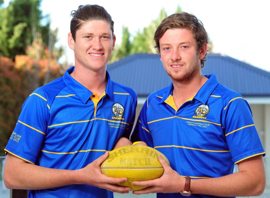 RECRUITMENT COUP: Matt and Harry Collins will return to Mangoplah-Cookardinia United-Eastlakes this year.