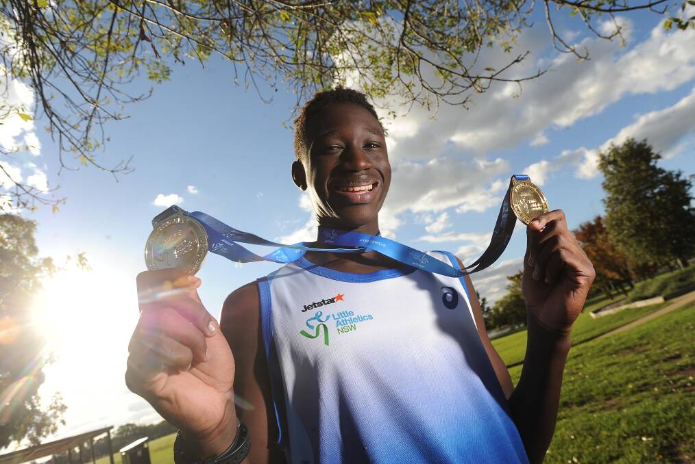 Wagga's sprinting sensation, Godfrey Okerenyang.
