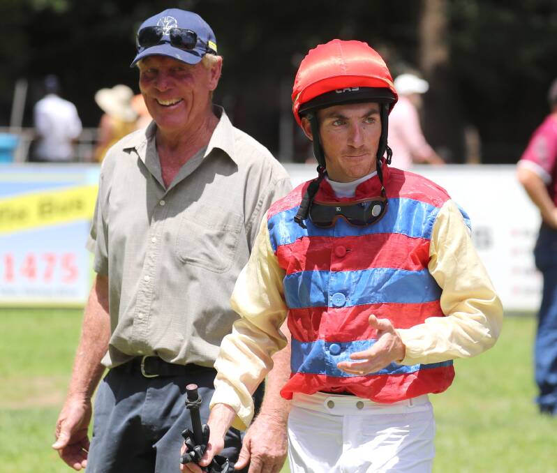 IN FORM: Apprentice jockey Billy Owen (right) is hoping to continue his great form at Murrumbidgee Turf Club on Tuesday.