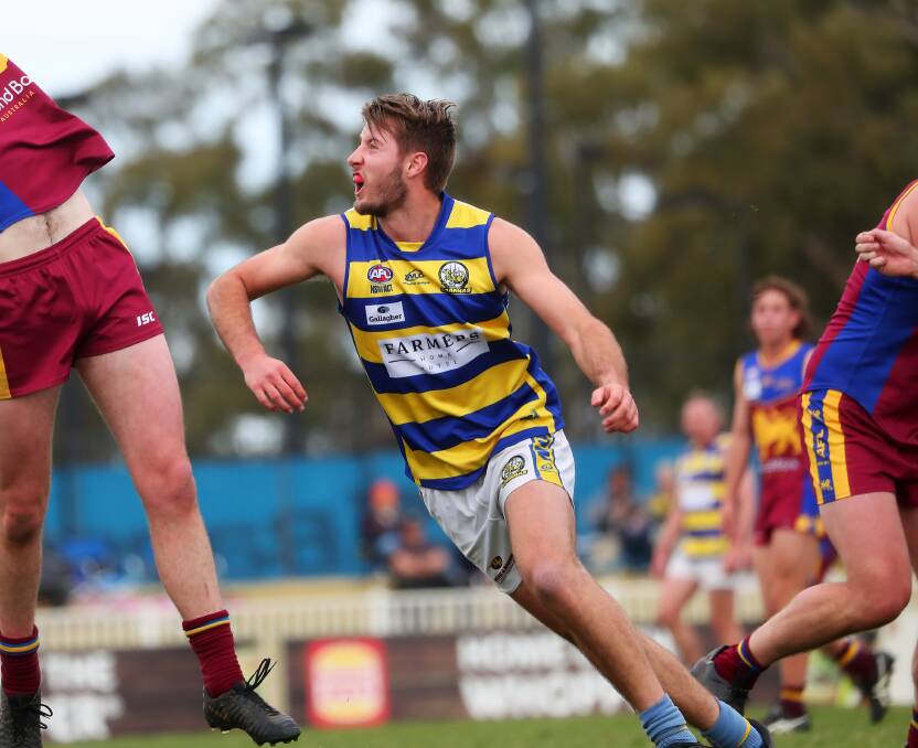 George Kendall in action during Sunday's Riverina League elimination final.