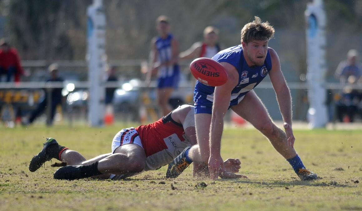 Stephen Camp in action for Temora during the 2017 season.