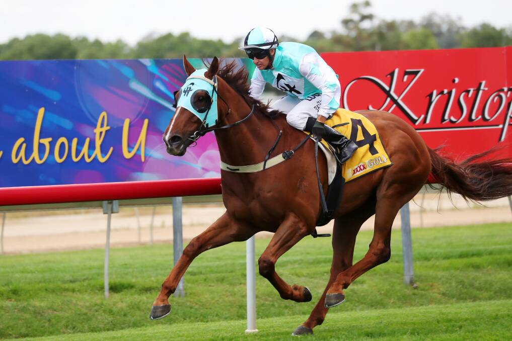 Class Clown wins the Ted Ryder Cup Prelude at Wagga earlier this month. Picture: Emma Hillier