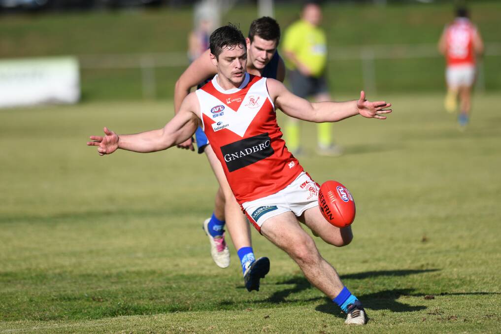 CLASS: Daniel Frawley was exceptional for Collingullie-Glenfield Park in the 12-point win over Turvey Park at Maher Oval on Saturday.