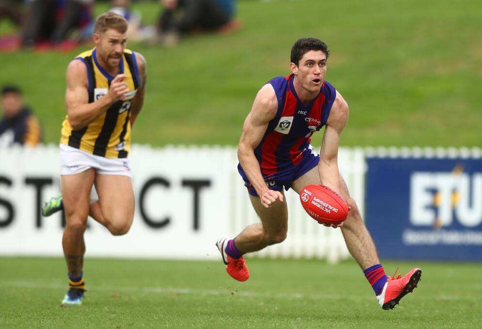 Northern Jets recruit Jeromy Lucas in action for Port Melbourne against Sandringham during the early part of the 2021 season. Picture by Getty Images