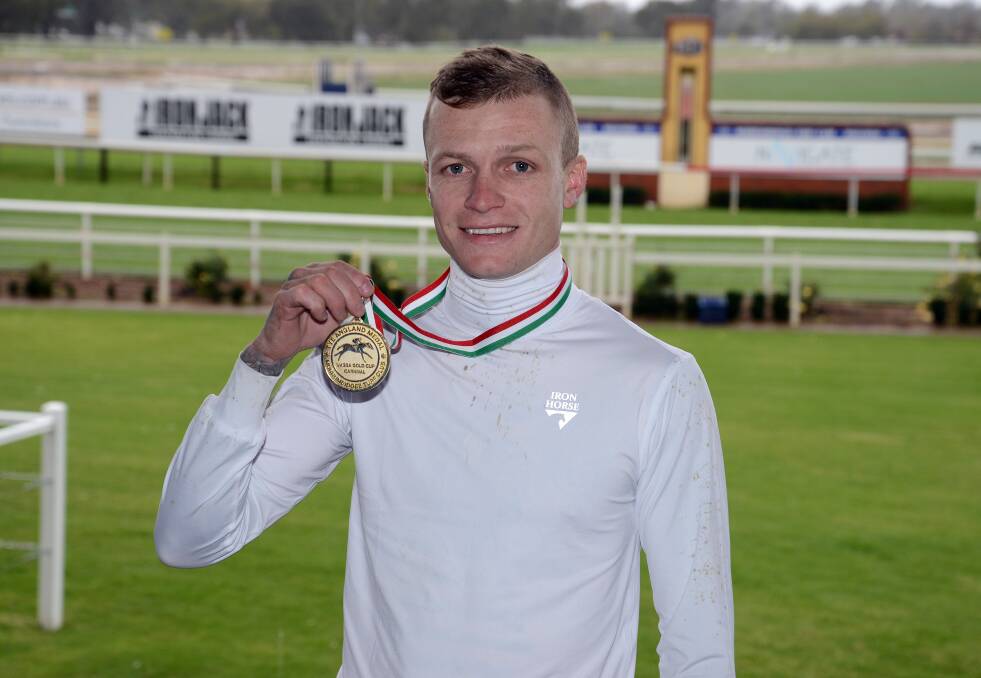 TOO GOOD: Blaike McDougall shows off his second straight Tye Angland Medal. Picture: Kylie Shaw - Trackpix