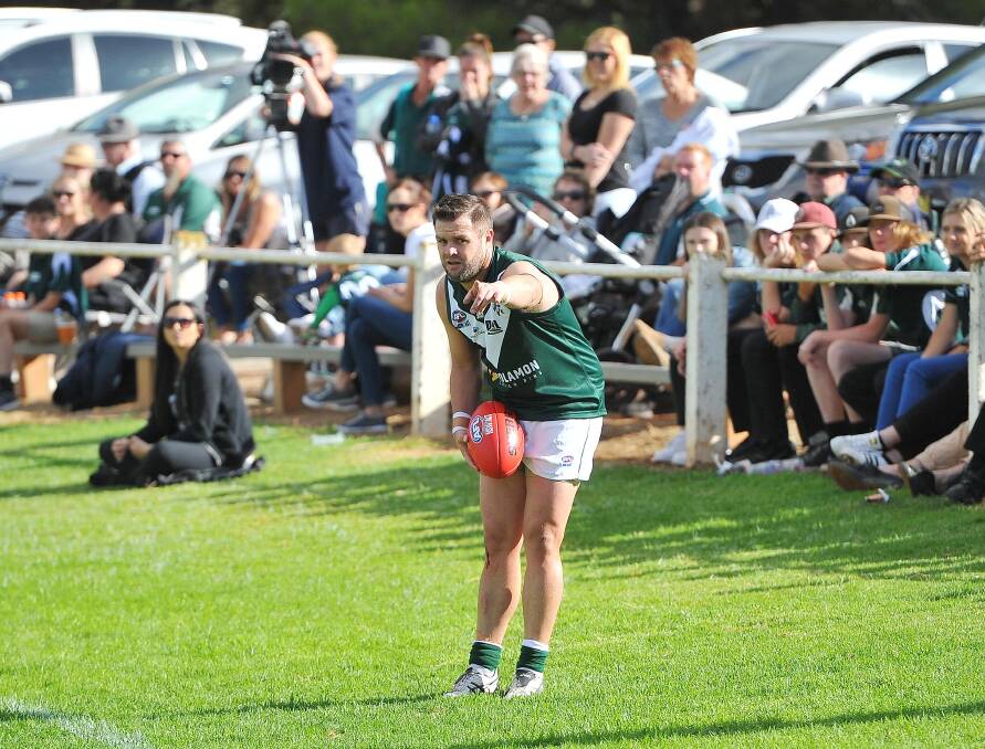 Adam Schneider having a one-off game for Coolamon in 2016.