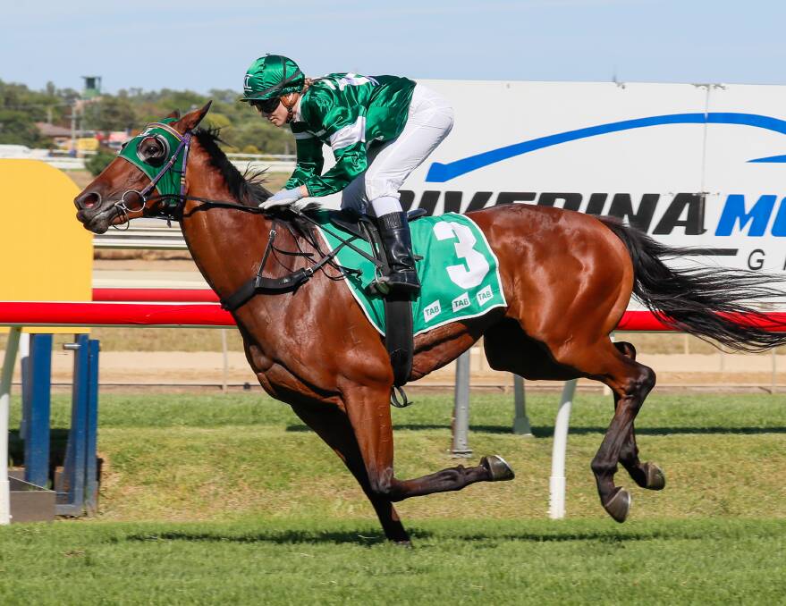 Asgarda cruises to victory at Wagga last week. Picture by Les Smith