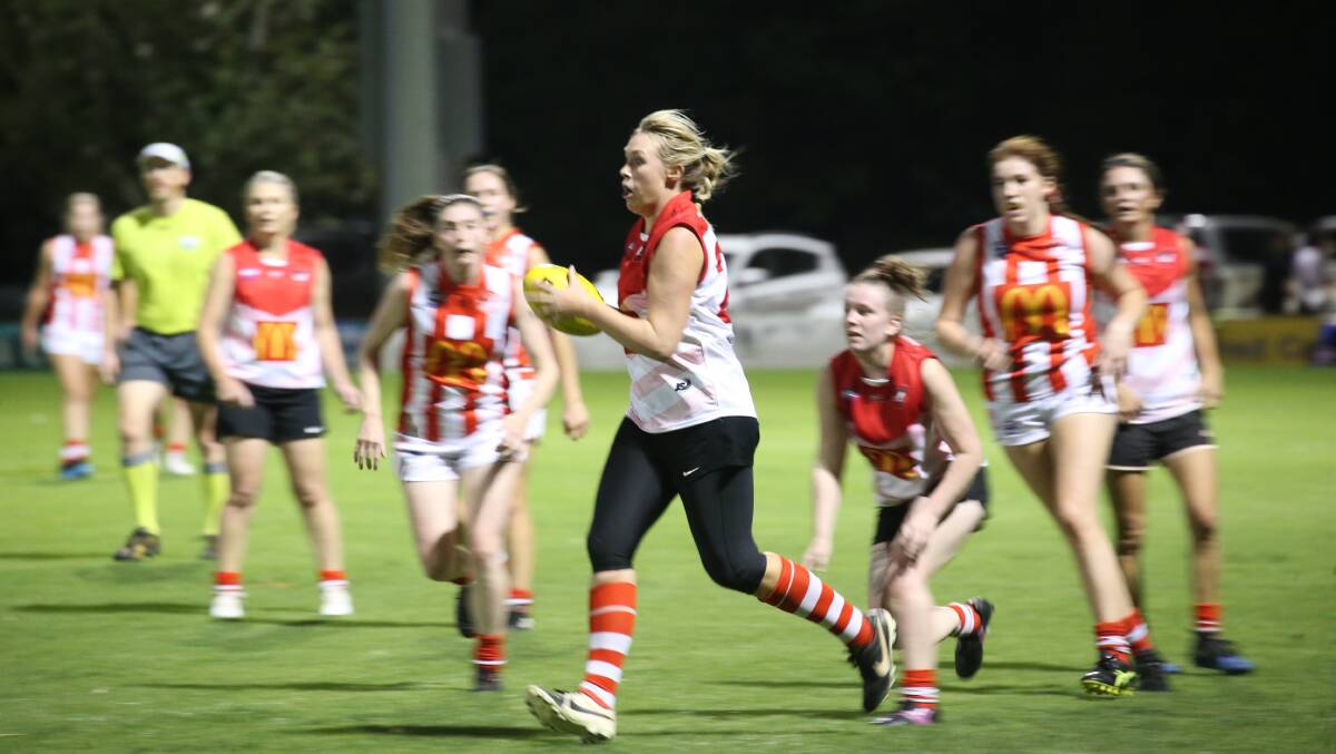 ON AGAIN: CSU's Jess Hill in action during the final of this year's competition at Exies Oval. 