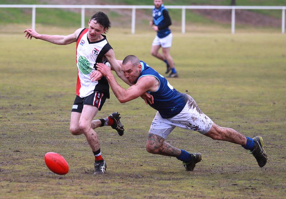 Alex Lawder in action for Barellan against North Wagga earlier this year. Picture: Les Smith