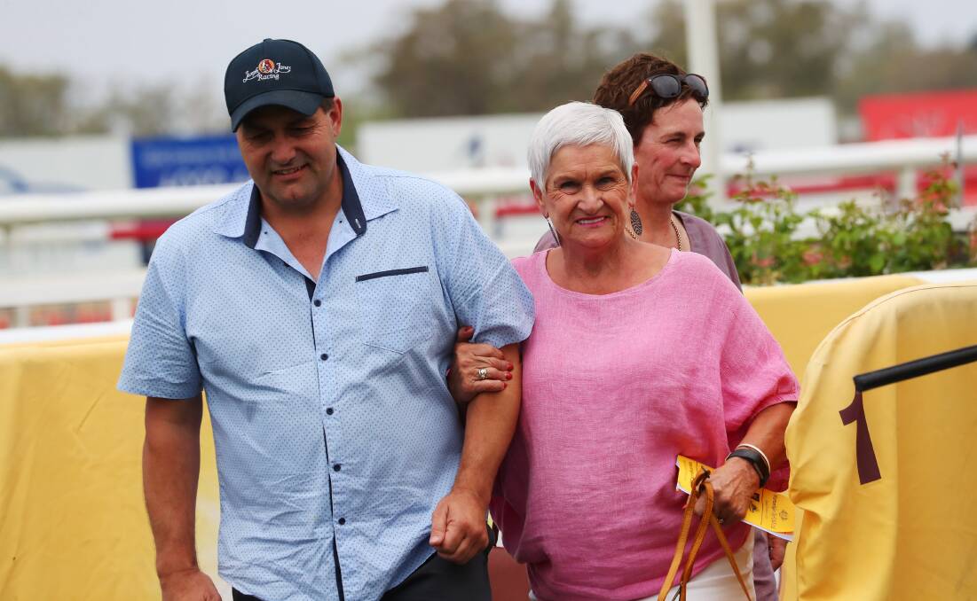 Paul Jones and Barbara Joseph after Room Number's big win at Wagga. Picture: Emma Hillier