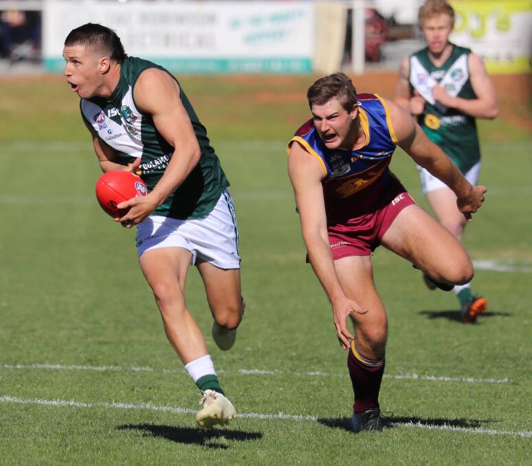 COMMITTED: Coolamon's Jake Barrett and GGGM's Jacob Olsson are both in the 25-man Riverina League representative squad for Saturday's interleague clash against AFL Canberra. Picture: Les Smith
