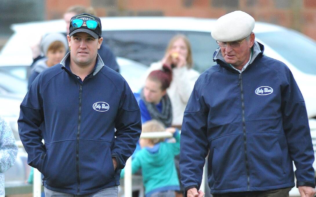 Mitch Carroll coaching Coleambally back in 2014.