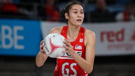 RISING STAR: Sophie Fawns has secured her place on NSW Swifts' permanent roster for the 2023 Super Netball season. Picture: Netball NSW