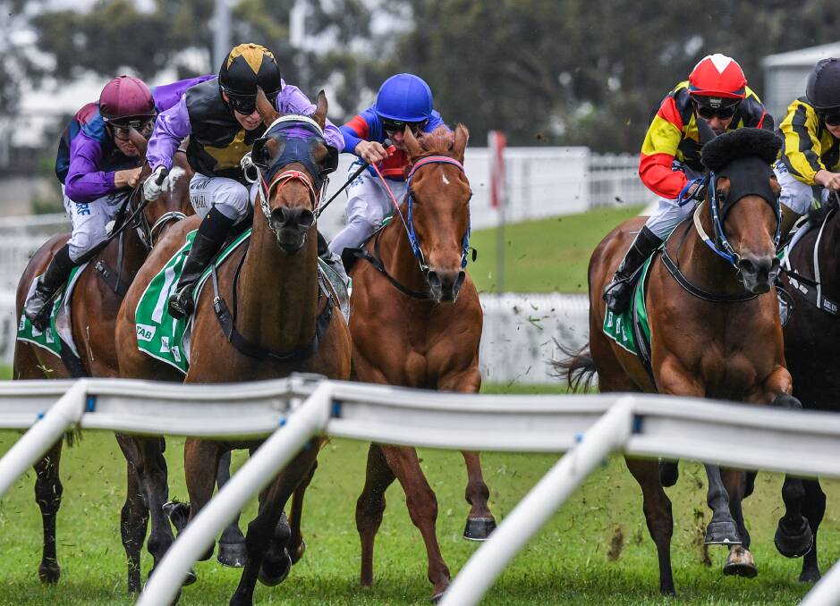 Neyla's Girl, far right, finishes fifth in what turned out to be her final race at Rosehill on November 4. Picture: AAP