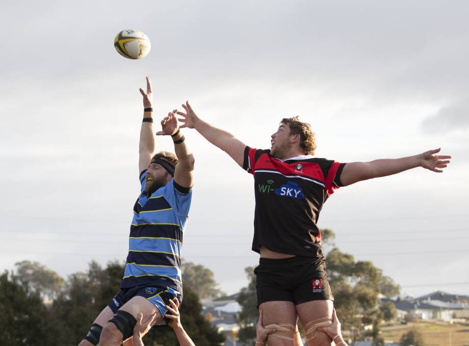 SELECTED: South Coast-Monaro's Jordan Wilcox and Southern Inland Rugby Union's Jacob Nielsen were both picked in the Brumbies Provincial Squad after impressing at Conolly Rugby Park on Saturday. Picture: Madeline Begley