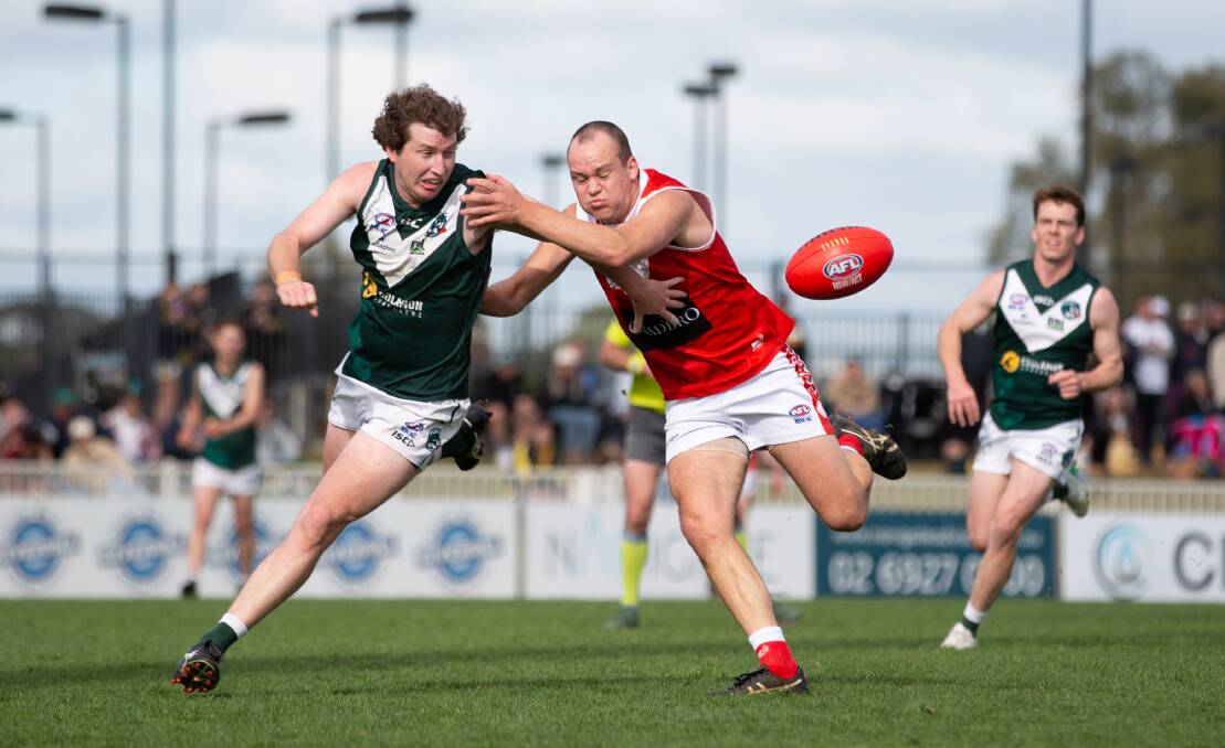 Paddy Bray in action for Coolamon during last year's finals series. Picture by Madeline Begley