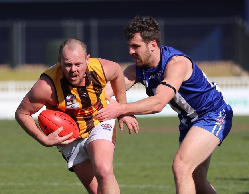 IN: Temora will welcome back Kieran Shea (right) for Saturday's clash with Charles Sturt University.