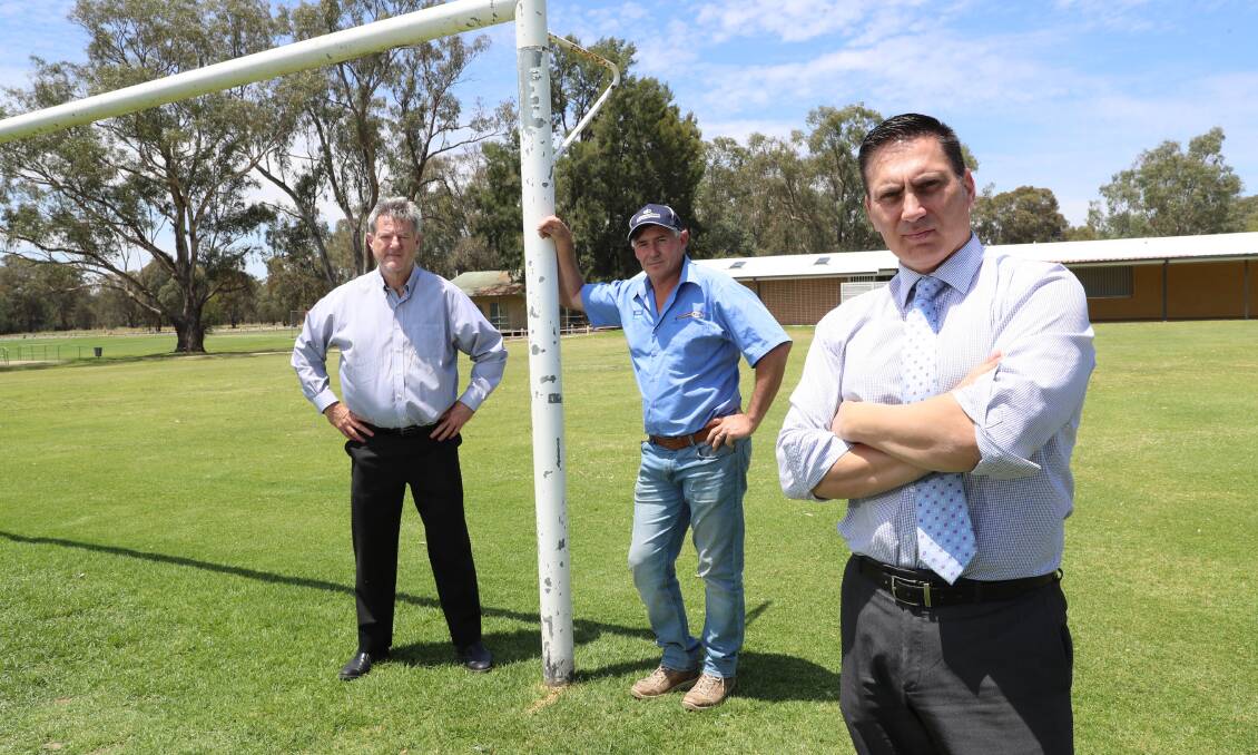 DECISION TIME: The Football Wagga board, featuring president Tony Dobbin (left) and operations manager Dave Merlino (right) will meet on Thursday night to make decisions surrounding the 2021 season. Picture: Les Smith