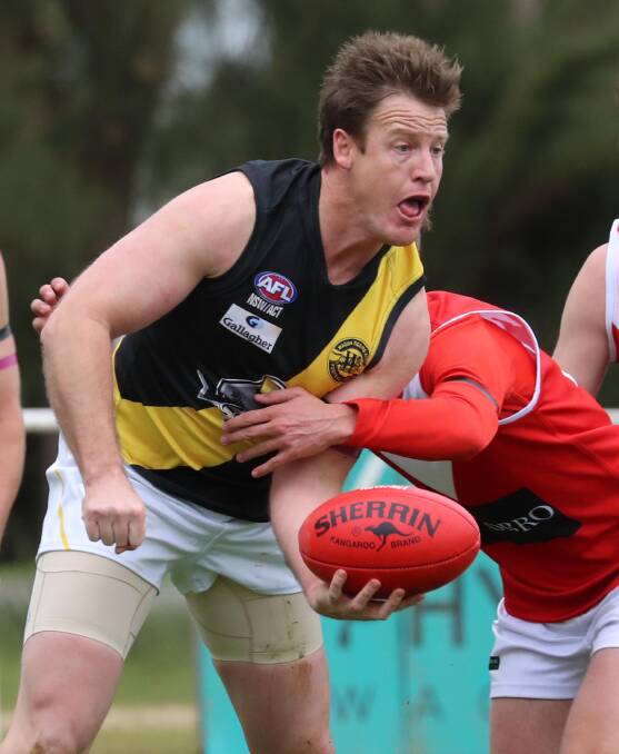Josh Gaynor in action at Wagga Tigers this year.
