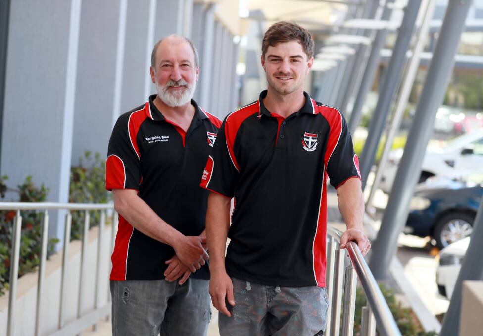 NEW BEGINNING: New North Wagga coach Cayden Winter with club president Brendan Nilsen. Picture: Les Smith