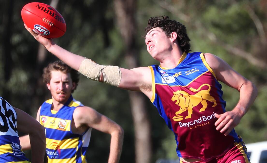 Riley Corbett in action for Ganmain-Grong Grong-Matong back in 2018. Picture: Emma Hillier