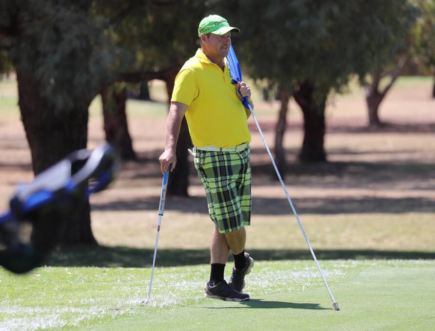 CO-LEADER: Mick Hazell shares the lead in the Wagga City Golf Club Championships after the opening round.