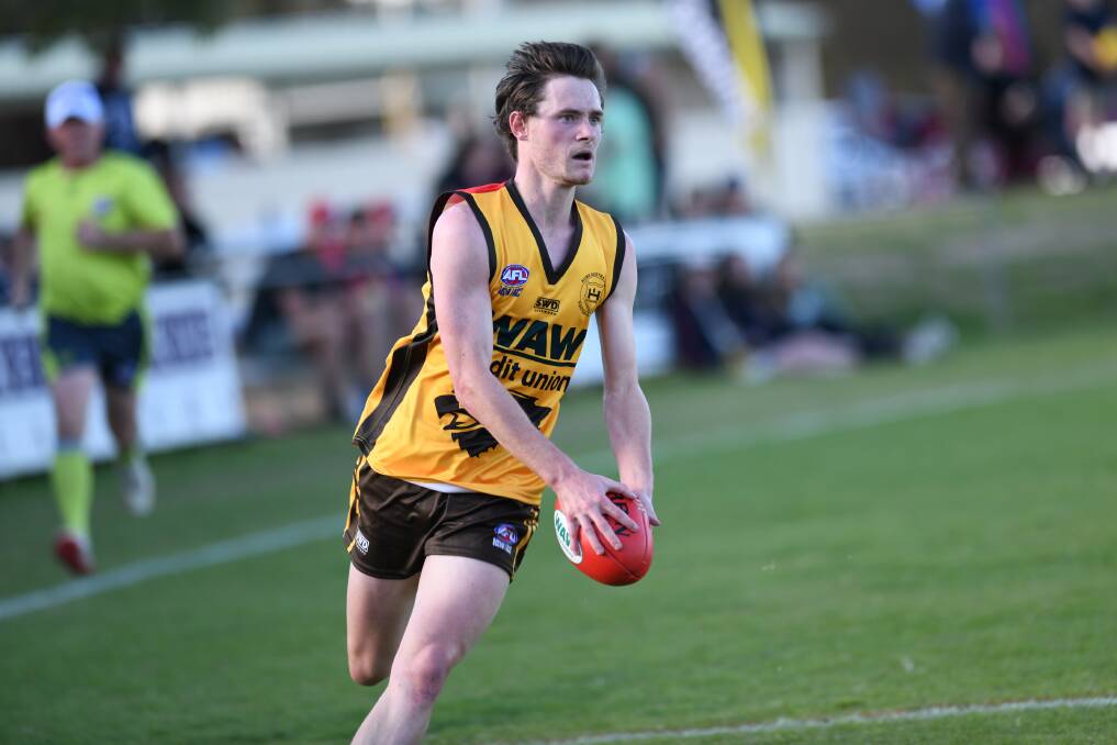 NO MORE: Osborne's Connor Galvin in action for the Hume League against Farrer League in the interleague clash at Osborne this year.