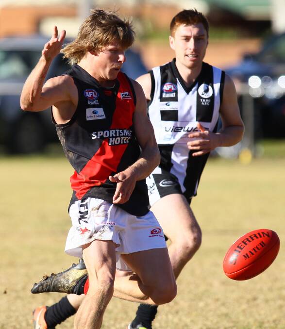 Rory Block in action for the Bombers.