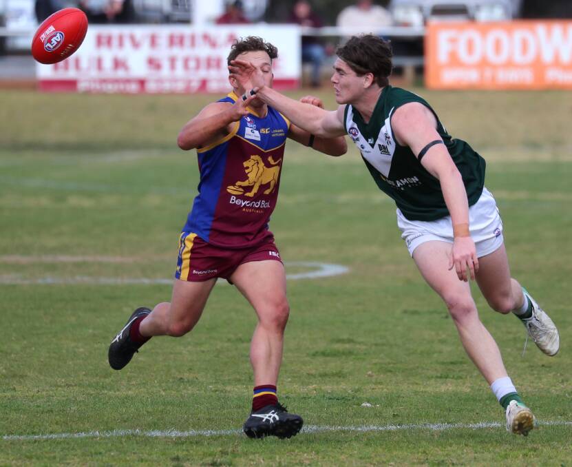 Liam Delahunty in action for Coolamon in the final round Riverina League game against Ganmain-Grong Grong-Matong.