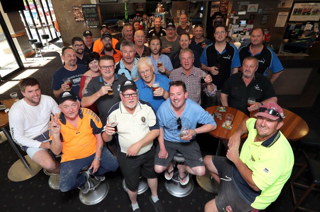 Members of the William Farrer Hotel's Super Punters Club on Thursday. Picture: Les Smith